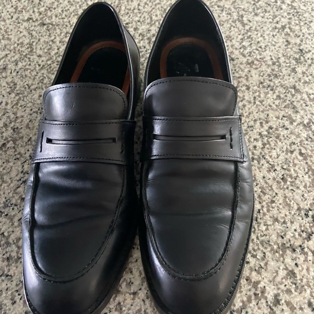 Men's Coach “Allen” Black leather Penny Loafers dress shoes black 10.5 M - Picture 2 of 12
